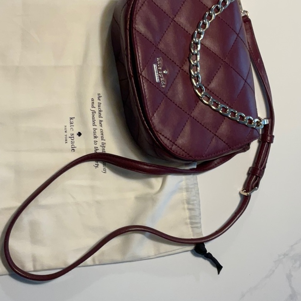 Kate Spade Brown Quilted Crossbody Bag